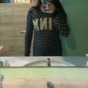 pink victoria secret pj set